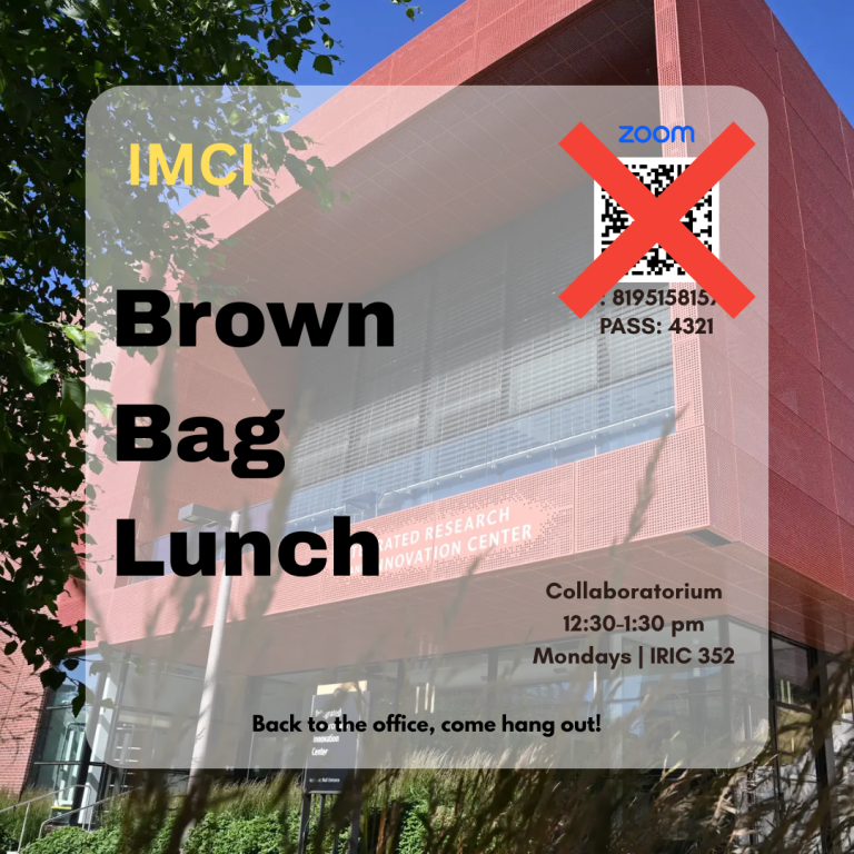 Brown Bag Lunch: Back to the office, come hang out!